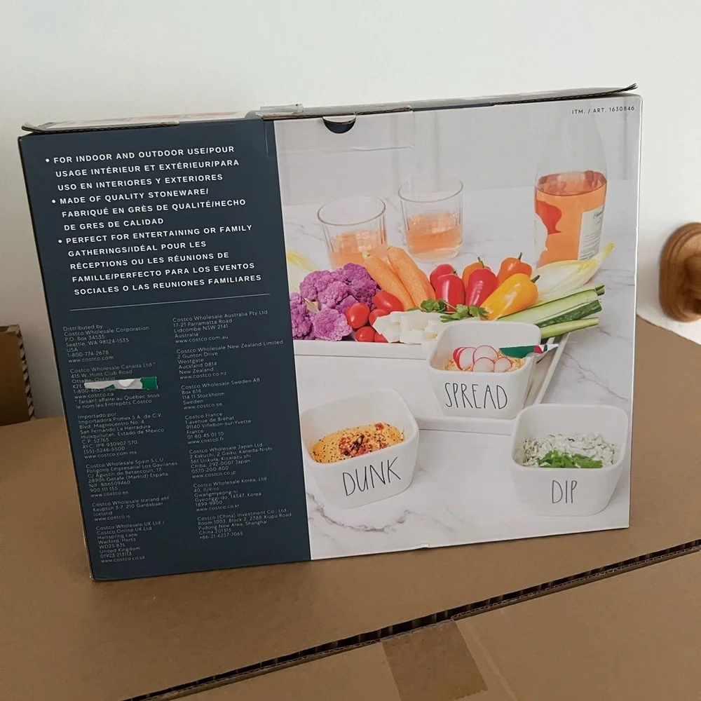 Rae Dunn 5 Piece Serving Set | Spread + Dip + Dunk + Serve | NEW Farmhouse Dip